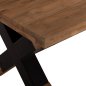 Preview: ESSTISCH FUSSBEINE AUS MASSIVEM RECYCELTEM TEAKHOLZ MIT METALL, 250 x 100 x 78 Hcm