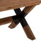 Preview: ESSTISCH FUSSBEINE AUS MASSIVEM RECYCELTEM TEAKHOLZ MIT METALL, 250 x 100 x 78 Hcm
