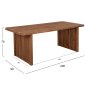 Preview: ESSTISCH BONTANG RECYCELTES TEAK IN NATÜRLICHER RUSTIKALFARBE 200x90x76Hcm