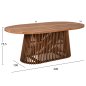 Preview: ESSTISCH REMIK TEAKHOLZ IN NATUR 100x200x75,5Hcm. TISCHPLATTE 4cm