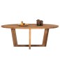 Preview: Esstisch in ovaler Form aus recyceltem Teakholz, 209 x 109 x 80 cm