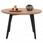 Preview: ESSTISCH RUNDE MDF-PLATTE EICHE HOLZFURNIER RUSTIKALER STIL Φ120x75 cm WW9306.01
