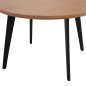 Preview: ESSTISCH RUNDE MDF-PLATTE EICHE HOLZFURNIER RUSTIKALER STIL Φ120x75 cm WW9306.01