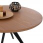 Preview: DINING TABLE ROUND MDF TOP WITH OAK WOOD VENEER RUSTIC STYLE Φ120x75cm WW9307.01