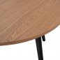 Preview: ESSTISCH RUNDE MDF-PLATTE EICHE HOLZFURNIER RUSTIKALER STIL Φ120x75 cm WW9306.01