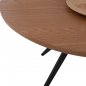 Preview: DINING TABLE ROUND MDF TOP WITH OAK WOOD VENEER RUSTIC STYLE Φ120x75cm WW9307.01