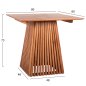 Preview: ESSTISCH QUADRATISCH MASSIVES MINDIHOLZ 80x80x75Hcm