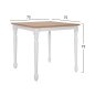 Preview: Classic wooden Table PAMUEL with natural surface, white foot