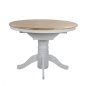 Preview: Country Style Holztisch Weiß 106(+40) x 78 cm