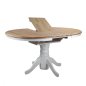 Preview: Country Style Holztisch Weiß 106(+40) x 78 cm
