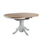 Preview: Country Style Holztisch Weiß 106(+40) x 78 cm