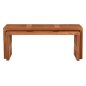 Preview: COUCHTISCHE 2-TEILIGES SET MASSIVES TEAKHOLZ IN NATURAL 110x30x46Hcm