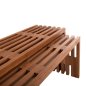 Preview: COUCHTISCHE 2-TEILIGES SET MASSIVES TEAKHOLZ IN NATURAL 110x30x46Hcm