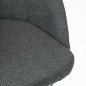 Preview: Sessel "Vere" aus schwarzem Boucle Polster und Beine aus schwarzem Metallgestell