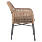 Preview: SESSEL ALUMINIUM ANTHRAZIT-PE RATTAN BEIGE-KISSEN ANTHRAZIT57x65x84Hcm
