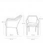 Preview: Outdoor Sessel "Baleric" aus Aluminium und Seilgeflecht in natürlich 68x81,5x48x57 cm stapelbar