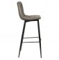 Preview: "Lauren" barchair in microfibre in anthracite gray color and metal legs