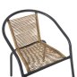 Preview: SESSEL METALLGRAU-KOMP. RATTAN NATUR 54x61x75L