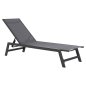 Preview: ALUMINUM SUNBED ANTHRACITE FRAME & TEXTILENE 191,5x55,5x89,5Hcm
