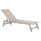 Preview: ALUMINIUM-SONNENLIEGE CHAMPAGNER RAHMEN & TEXTILIEN 196,5x64,5x92Hcm