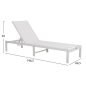 Preview: ALUMINUM SUNBED WHITE FRAME & TEXTILENE 196,5x64,5x92Hcm