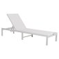 Preview: ALUMINUM SUNBED WHITE FRAME & TEXTILENE 196,5x64,5x92Hcm