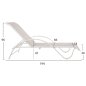 Preview: Deck chair made of aluminum and textline in white