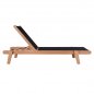 Preview: High-quality beach lounger made of solid beech wood in a black color