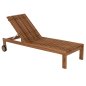 Preview: SUNBED LOUNGER LAGERTHA TEAK WOOD IN NATURAL COLOR 200x65x102cm