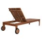 Preview: SONNENLIEGE LAGERTHA, TEAKHOLZ IN NATURFARBE, 200 x 65 x 102 Hcm