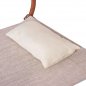 Preview: Sonnenliege "Colby" aus Holz in Walnuss-Beige mit Beschattung 105X221X162 cm