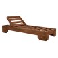 Preview: Sun lounger made of solid pine wood in walnut
