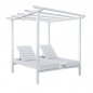 Preview: Sun lounger with sky made of white wood