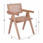 Preview: WOODEN ARMCHAIR WITH ARMS 52x50x80cm