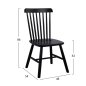 Preview: Holzstuhl Lucien in Schwarz 48x54x86 cm