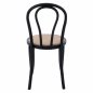 Preview: VIENNA WOODEN CHAIR MADE OF BEECH WOOD IN BLACK COLOR 40x40x87 cm