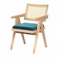 Preview: Sessel "Moes" in wooden frame and Rattan back