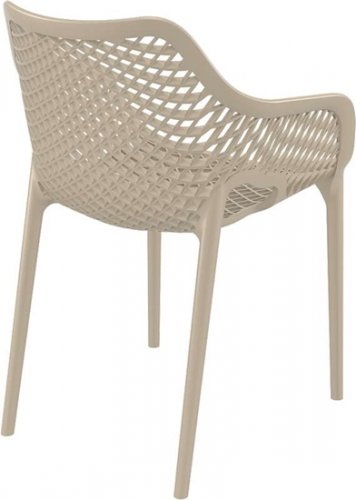 XL-Bistrostuhl AIR aus Kunststoff I Stapelstuhl AIR I Outdoor-Stuhl mit Wabenmuster