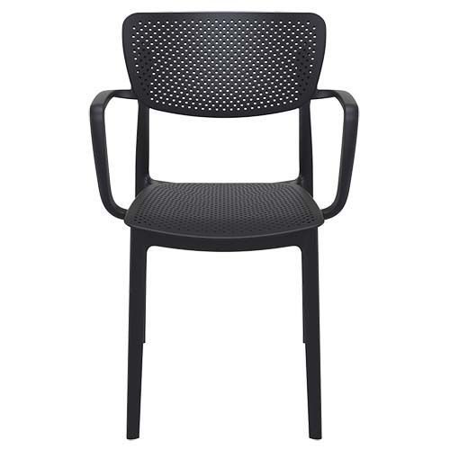 Outdoor Sessel "Loft" aus Polypropylen in schwarz 53x82x45x54cm