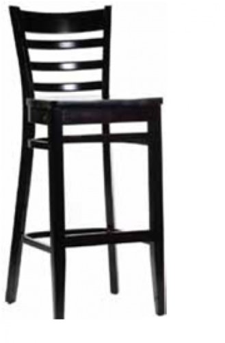 Barhocker aus buchenholz im farbton „wenge“