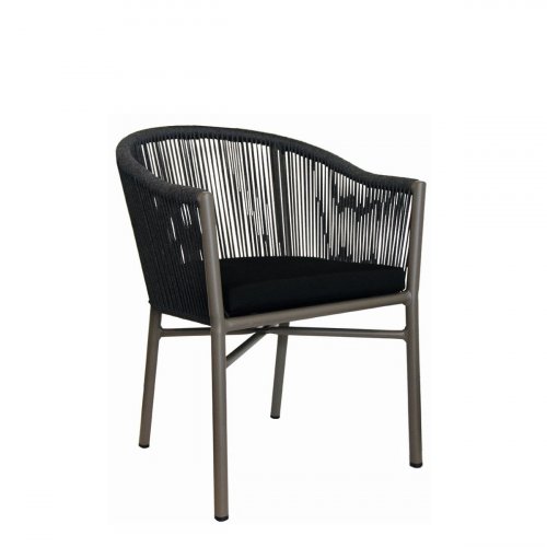 Sessel "BELLAGIO" Aluminium in grau