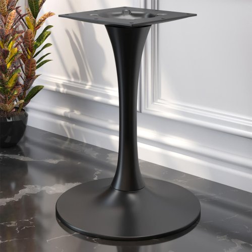 LEONARDO | Bistro Tischgestell | Schwarz | Fuß: Ø 50 cm | Säule: 10 x 73,5 cm