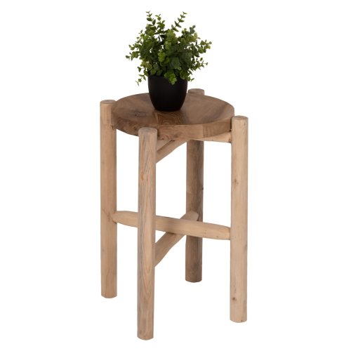 ZUSATZTISCH HOVER TEAKHOLZ IN NATÜRLICHER FARBE Φ30x50cm