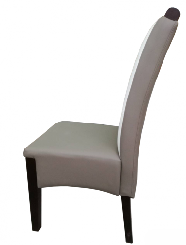 Polsterstuhl mit klassisch elegantem Design | In Grau-Weiß