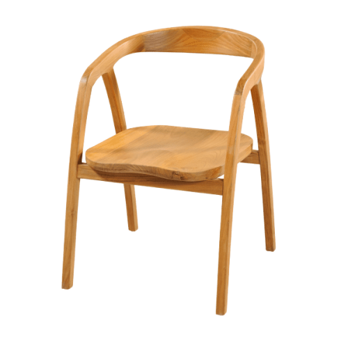 Stuhl FUNNY aus Teakholz in einem natürlichen Farbton 55X54X76H