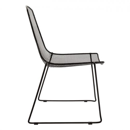 CHAIR METALLIC BLACK URANIA  56x58,5x86cm
