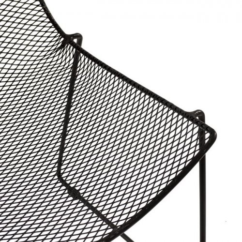 CHAIR METALLIC BLACK URANIA  56x58,5x86cm