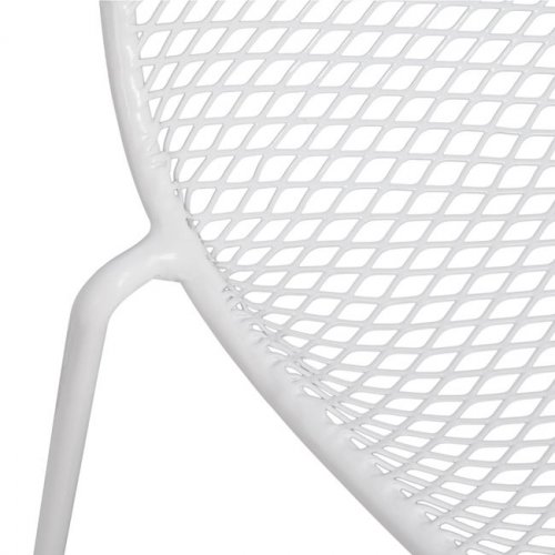 Metall Stuhl WIRE Möbeldesign | In Weiß