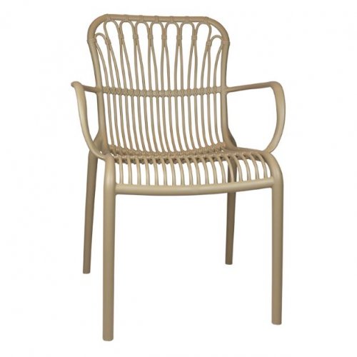 "Lola" armchair from Polypropylene in beige