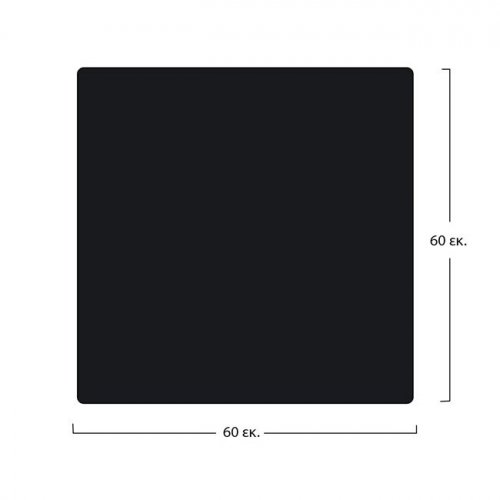 HPL table top in black color 60x60 cm, thickness 12mm